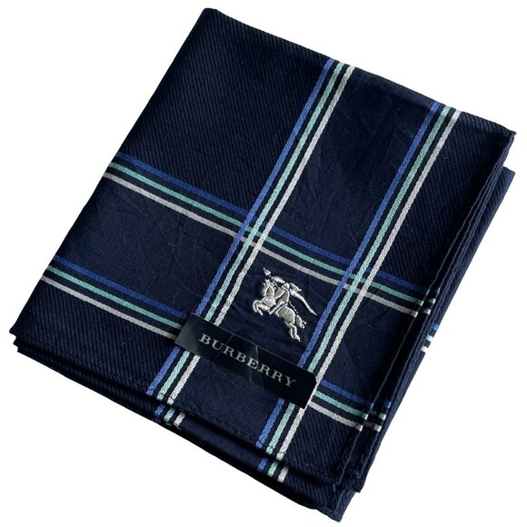 Vintage Burberry Cotton Scarf– NWT – Embroidered Logo - Picture 1 of 8